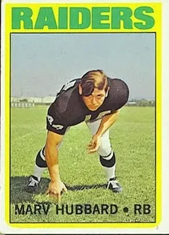 1972 Topps #54 - Marv Hubbard - Oakland Raiders