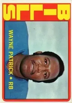 1972 Topps #57 - Wayne Patrick - Buffalo Bills - Front