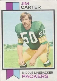 1973 Topps #55 - Jim Carter - Green Bay Packers 1973 Topps #55 - Jim Carter - Green Bay Packers