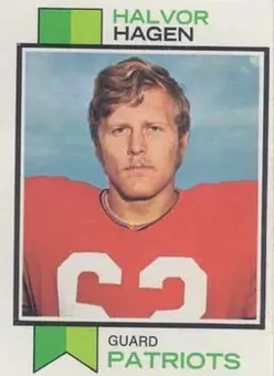 1973 Topps #58 - Halvor Hagen - New England Patriots