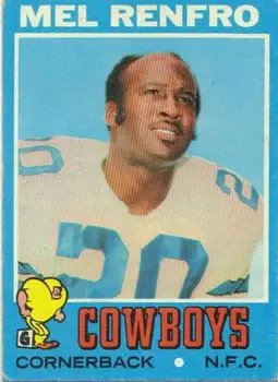 1971 Topps #118 - Mel Renfro - Dallas Cowboys - Front