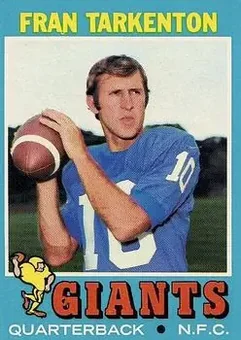 1971 Topps #120 - Fran Tarkenton - New York Giants 1971 Topps #120 - Fran Tarkenton - New York Giants