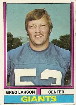 1974 Topps #51 - Greg Larson - New York Giants