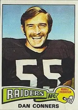 1975 Topps #52 - Dan Conners - Oakland Raiders - Front
