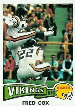 1975 Topps #53 - Fred Cox - Minnesota Vikings - Front