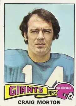 1975 Topps #55 - Craig Morton - New York Giants