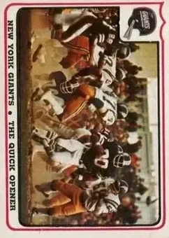 1976 Fleer Team Action #43 - Card #43 - New York Giants