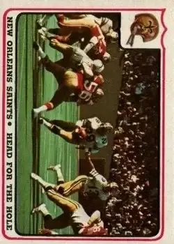 1976 Fleer Team Action #45 - Card #45 - New Orleans Saints - Front