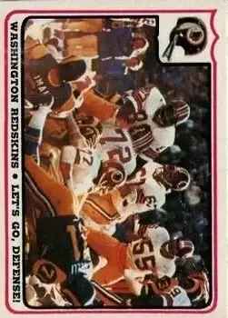 1976 Fleer Team Action #56 - Card #56 - Washington Redskins - Front