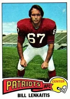 1975 Topps #61 - Bill Lenkaitis - New England Patriots