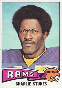 1975 Topps #66 - Charlie Stukes - Los Angeles Rams - Front