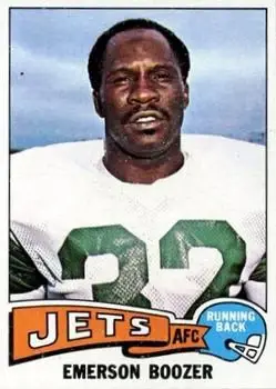 1975 Topps #67 - Emerson Boozer - New York Jets - Front