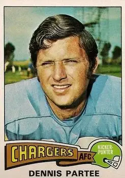 1975 Topps #68 - Dennis Partee - San Diego Chargers