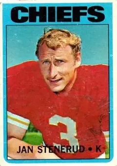 1972 Topps #61 - Jan Stenerud - Kansas City Chiefs