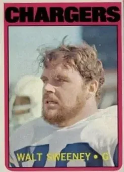 1972 Topps #63 - Walt Sweeney - San Diego Chargers 1972 Topps #63 - Walt Sweeney - San Diego Chargers