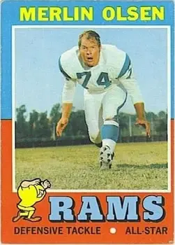 1971 Topps #125 - Merlin Olsen - Los Angeles Rams
