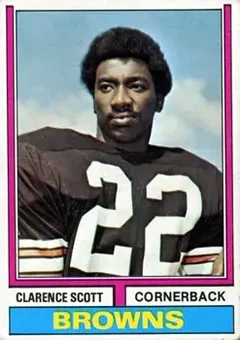 1974 Topps #64 - Clarence Scott - Cleveland Browns 1974 Topps #64 - Clarence Scott - Cleveland Browns