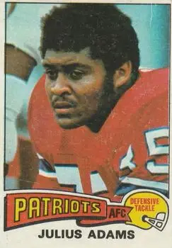 1975 Topps #73 - Julius Adams - New England Patriots