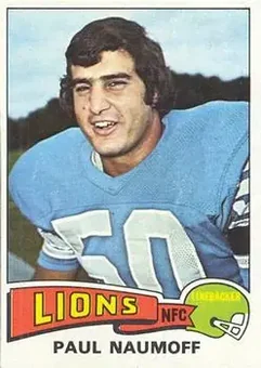 1975 Topps #74 - Paul Naumoff - Detroit Lions