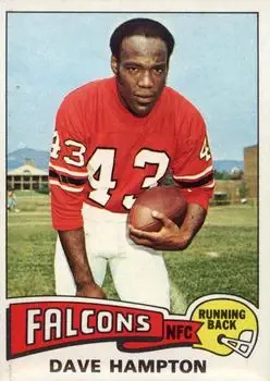 1975 Topps #76 - Dave Hampton - Atlanta Falcons