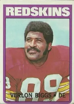 1972 Topps #72 - Verlon Biggs - Washington Redskins