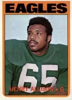 1972 Topps #73 - Henry Allison - Philadelphia Eagles - Front