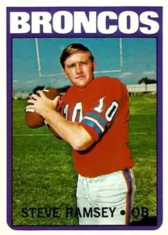 1972 Topps #74 - Steve Ramsey - Denver Broncos 1972 Topps #74 - Steve Ramsey - Denver Broncos