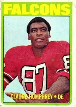 1972 Topps #75 - Claude Humphrey - Atlanta Falcons