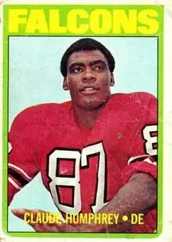 1972 Topps #75 - Claude Humphrey - Atlanta Falcons