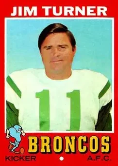 1971 Topps #136 - Jim Turner - Denver Broncos 1971 Topps #136 - Jim Turner - Denver Broncos