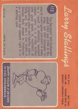 1970 Topps #112 - Larry Stallings - St. Louis Cardinals