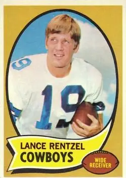 1970 Topps #113 - Lance Rentzel - Dallas Cowboys