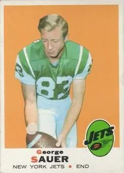 1969 Topps #231 - George Sauer - New York Jets