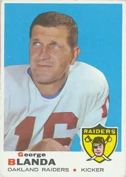 1969 Topps #232 - George Blanda - Oakland Raiders - Front