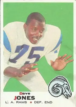 1969 Topps #238 - Dave Jones - Los Angeles Rams - Front 1969 Topps #238 - Dave Jones - Los Angeles Rams - Front