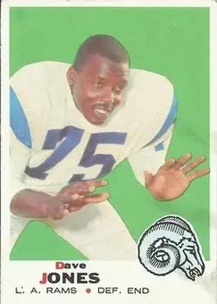 1969 Topps #238 - Dave Jones - Los Angeles Rams