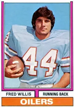 1974 Topps #75 - Fred Willis - Houston Oilers
