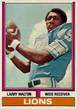 1974 Topps #76 - Larry Walton - Detroit Lions