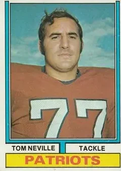 1974 Topps #77 - Tom Neville - New England Patriots