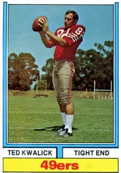 1974 Topps #78 - Ted Kwalick - San Francisco 49ers - Front