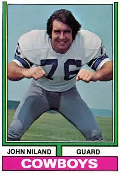 1974 Topps #80 - John Niland - Dallas Cowboys