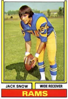 1974 Topps #83 - Jack Snow - Los Angeles Rams