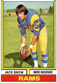 1974 Topps #83 - Jack Snow - Los Angeles Rams