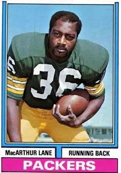 1974 Topps #90 - MacArthur Lane - Green Bay Packers