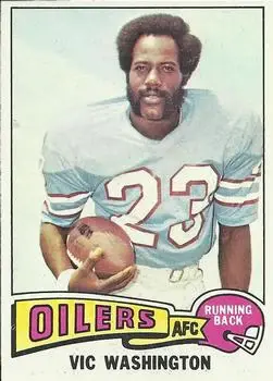 1975 Topps #83 - Vic Washington - Houston Oilers