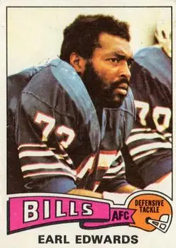 1975 Topps #86 - Earl Edwards - Buffalo Bills - Front