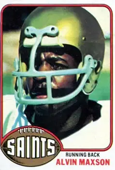 1976 Topps #83 - Alvin Maxson - New Orleans Saints - Front