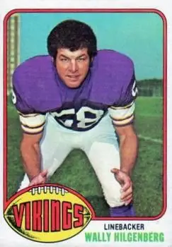 1976 Topps #84 - Wally Hilgenberg - Minnesota Vikings - Front