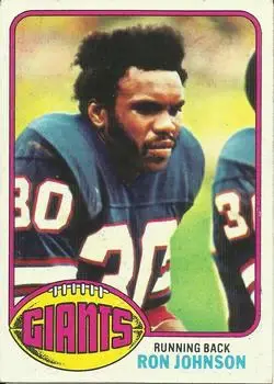 1976 Topps #87 - Ron Johnson - New York Giants - Front