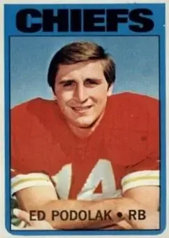 1972 Topps #82 - Ed Podolak - Kansas City Chiefs